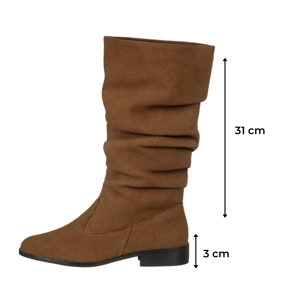 Bota Feminina Cano Médio de Camurça