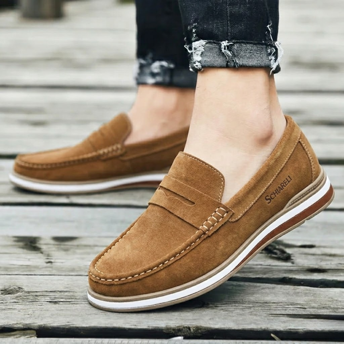 Tênis Masculino Slip On Para Caminhada Confortável