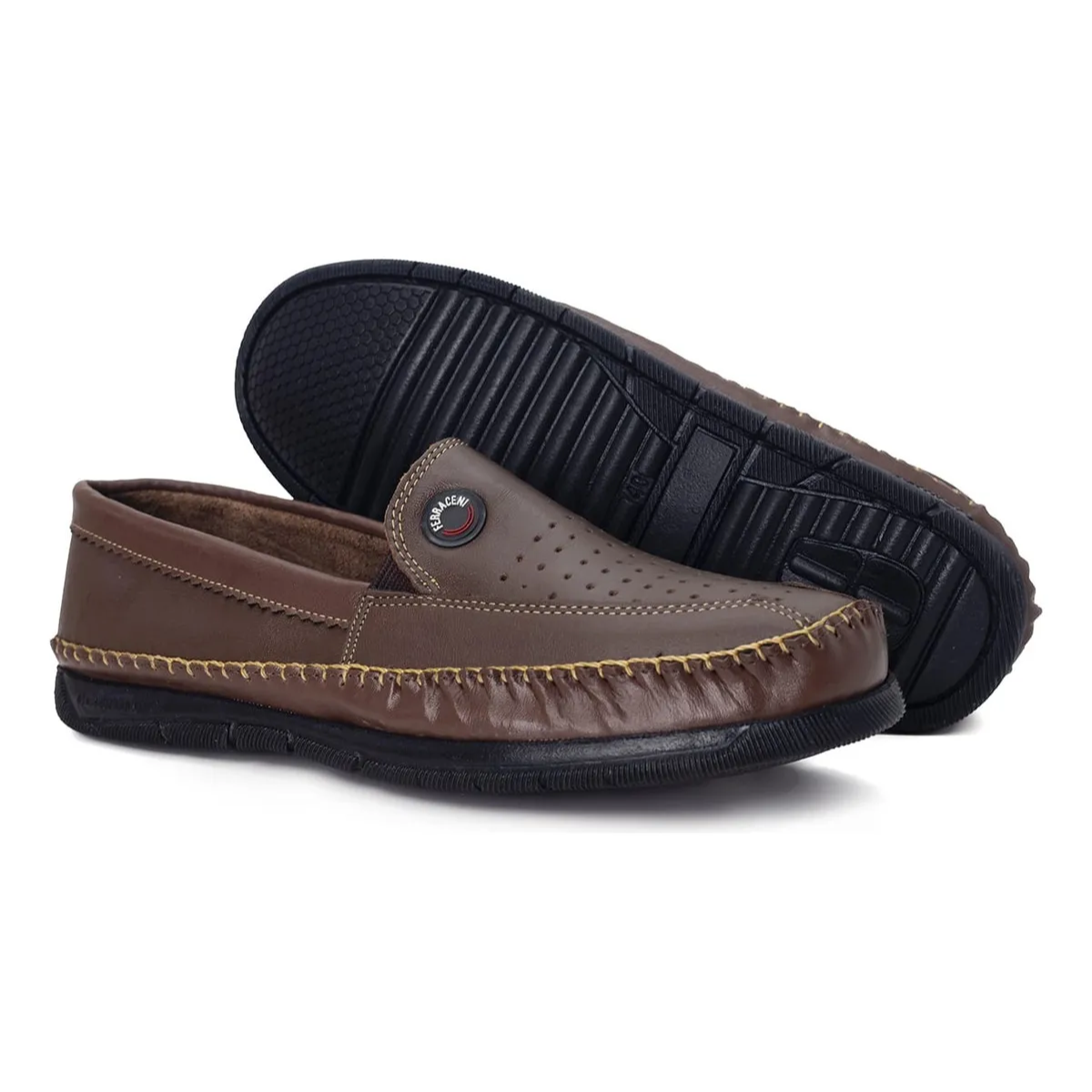 Kit 2 Tênis Masculino Slip On Confortável De Couro