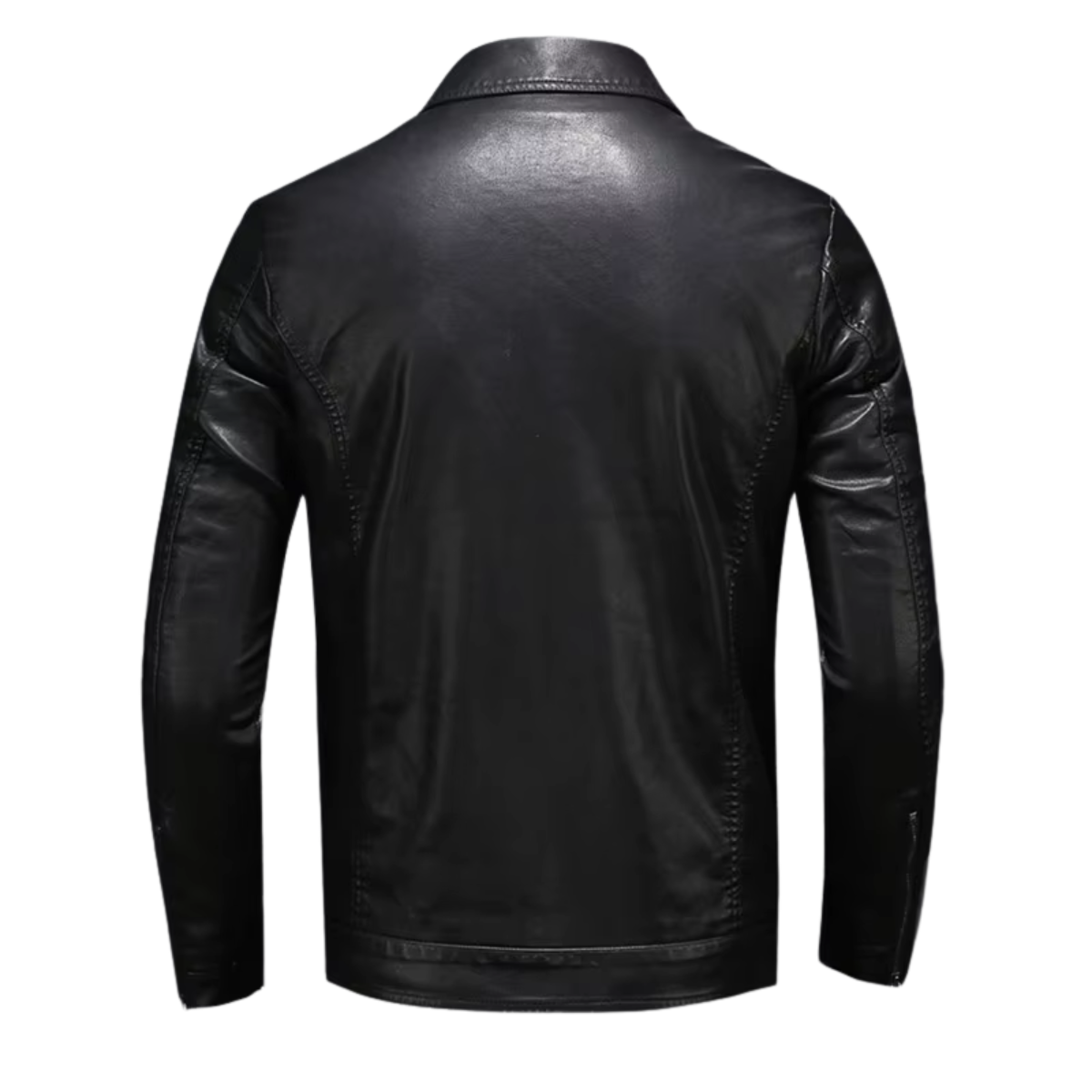 Jaqueta de Couro Legítimo Masculina Slim