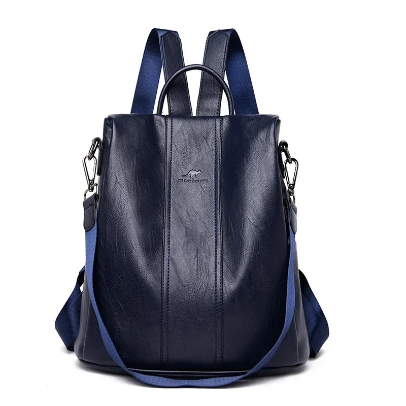 Bolsa Mochila Feminina de Couro