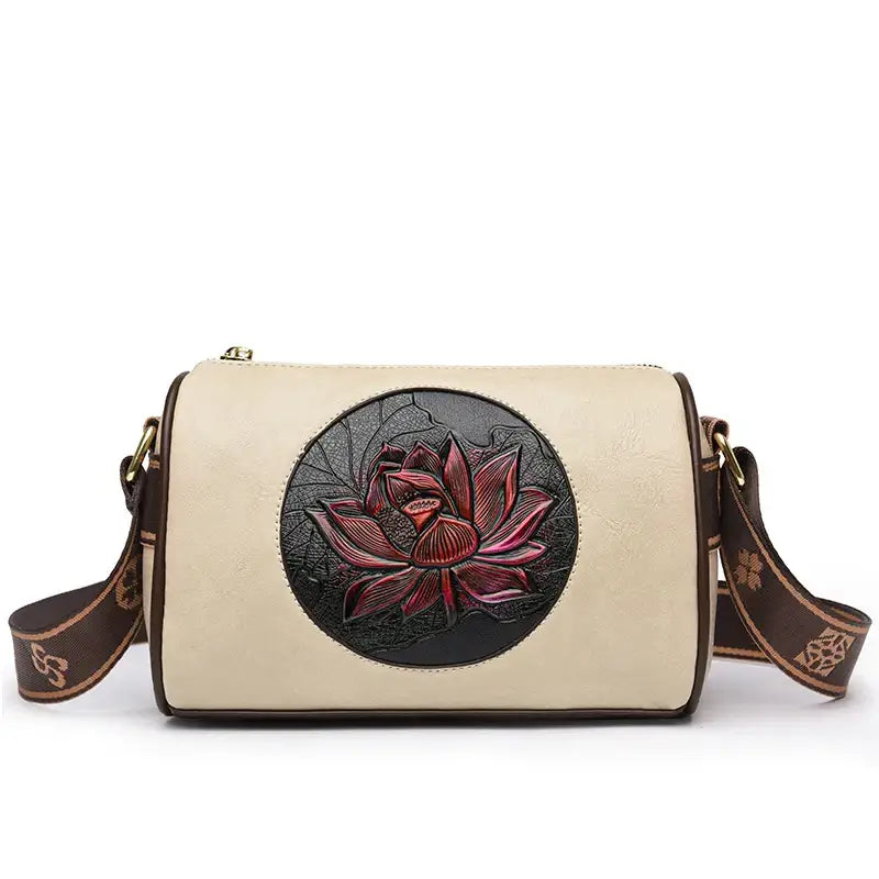 Bolsa De Couro Feminina Transversal Khaki 001