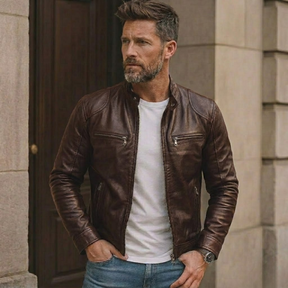 Jaqueta Masculina de Couro
