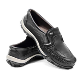 Tênis Masculino Slip On Confortável De Couro