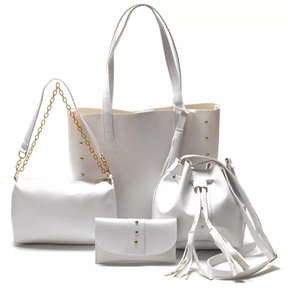 Kit Bolsa Feminina de Couro Rafaella