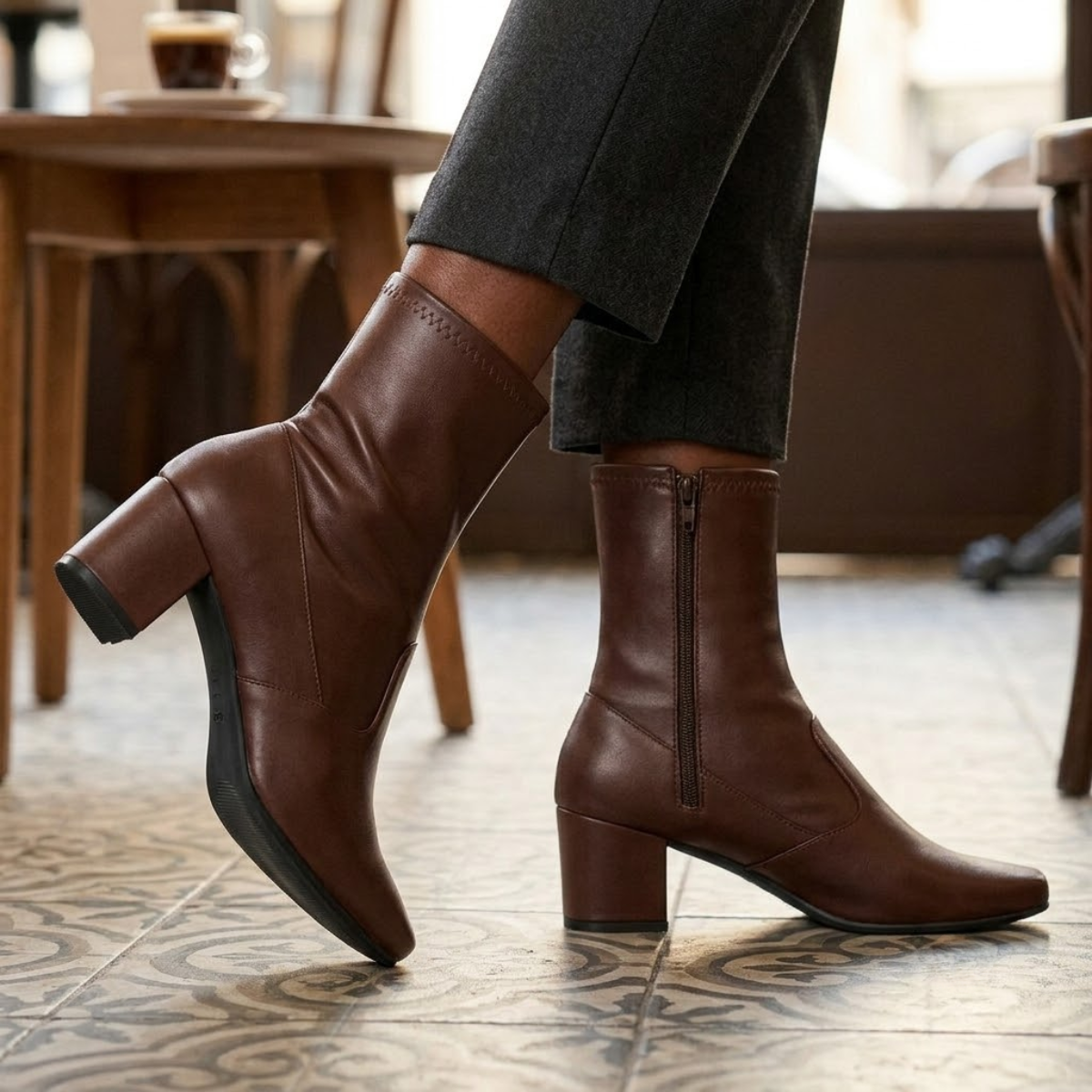 Bota Feminina de Couro Legítimo