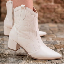 Bota Texana Feminina de Couro