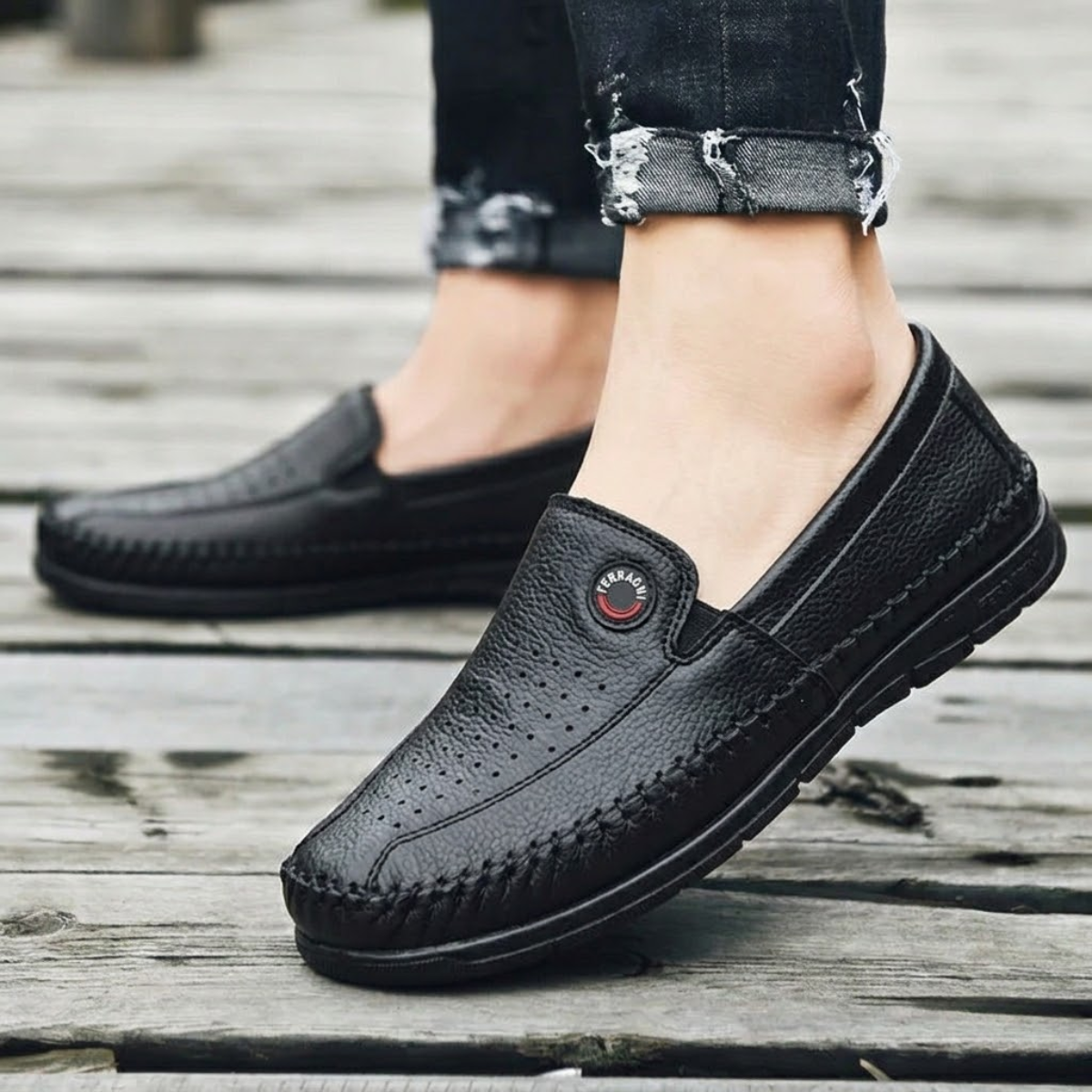 Kit 2 Tênis Masculino Slip On Confortável De Couro