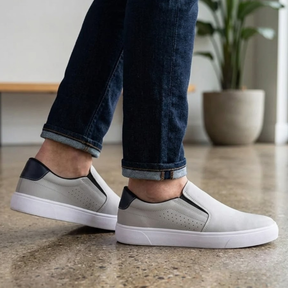 Sapatênis Masculino Slip On de Couro