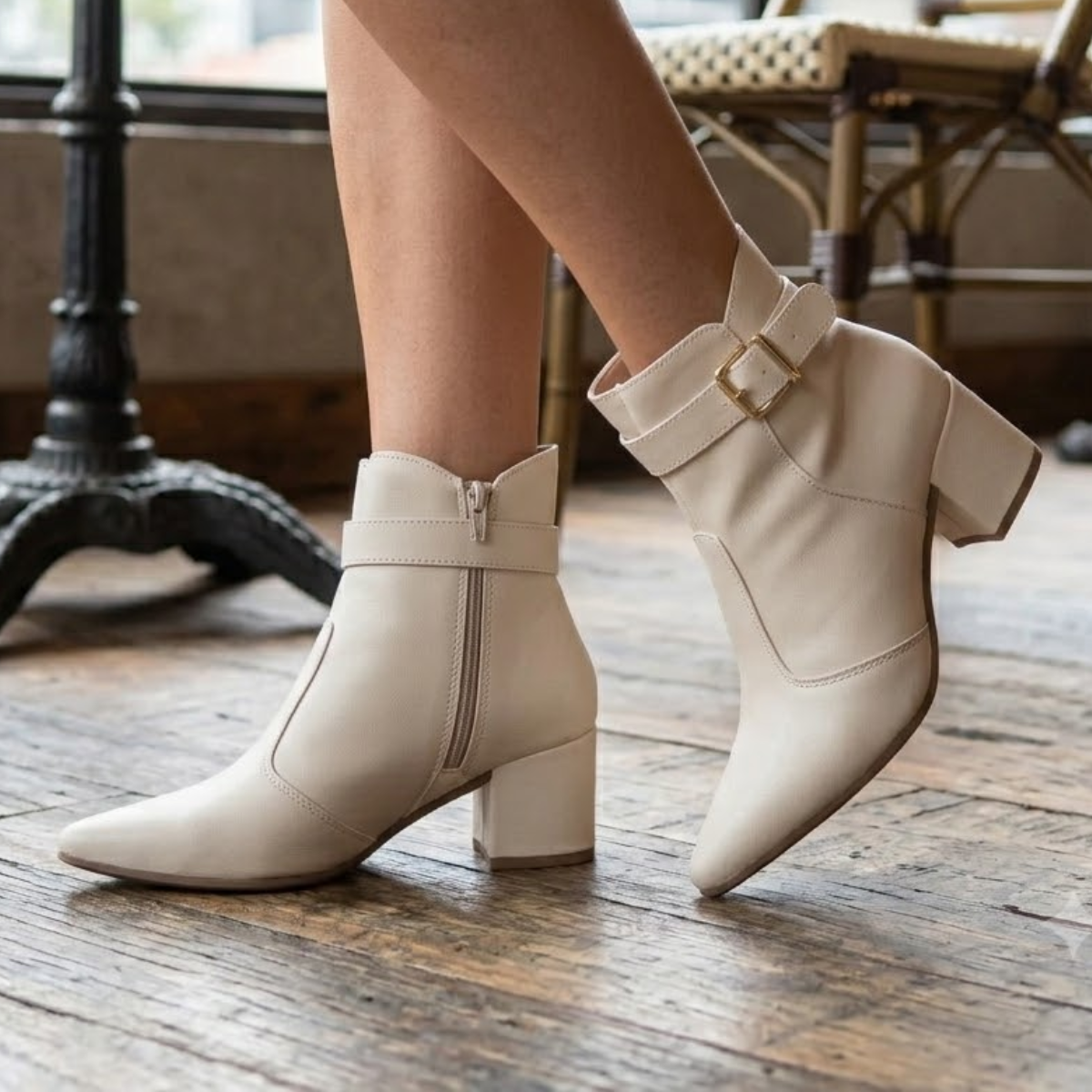 Bota Feminina de Couro Legítimo