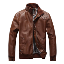 Jaqueta de Couro Masculina Slim