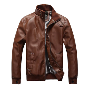 Jaqueta de Couro Masculina Slim
