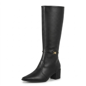 Bota Feminina Cano Longo de Couro Legítimo