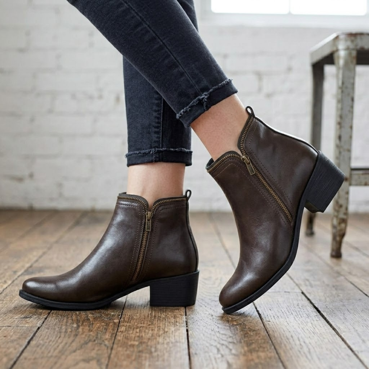 Bota Feminina de Couro Legítimo