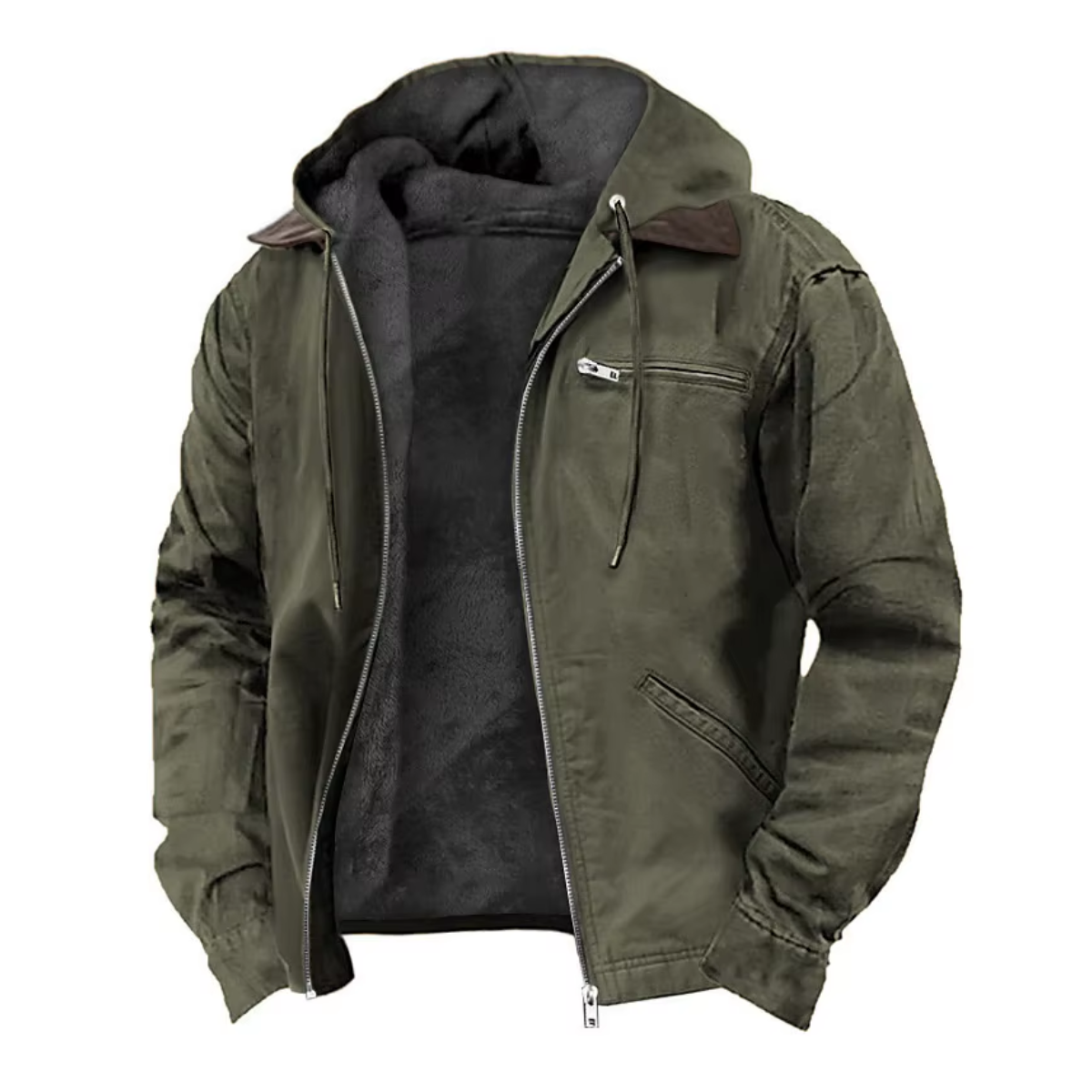 Jaqueta Masculina Forrada com Capuz
