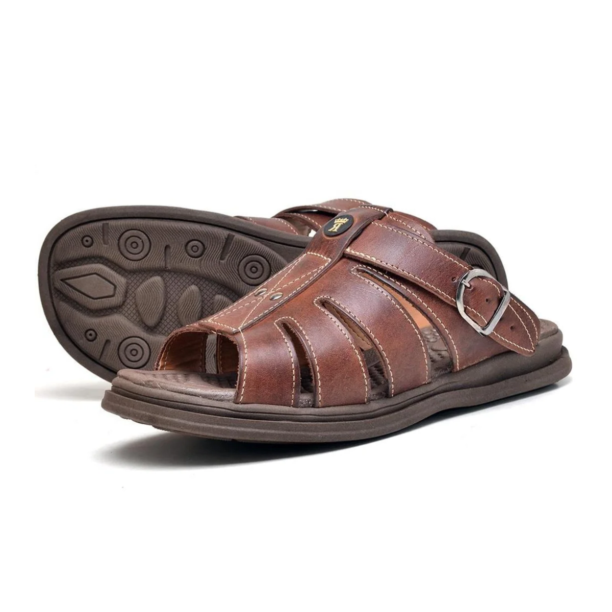 Sandália Masculina de Couro Confortável