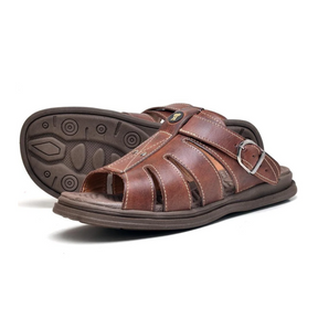 Sandália Masculina de Couro Confortável
