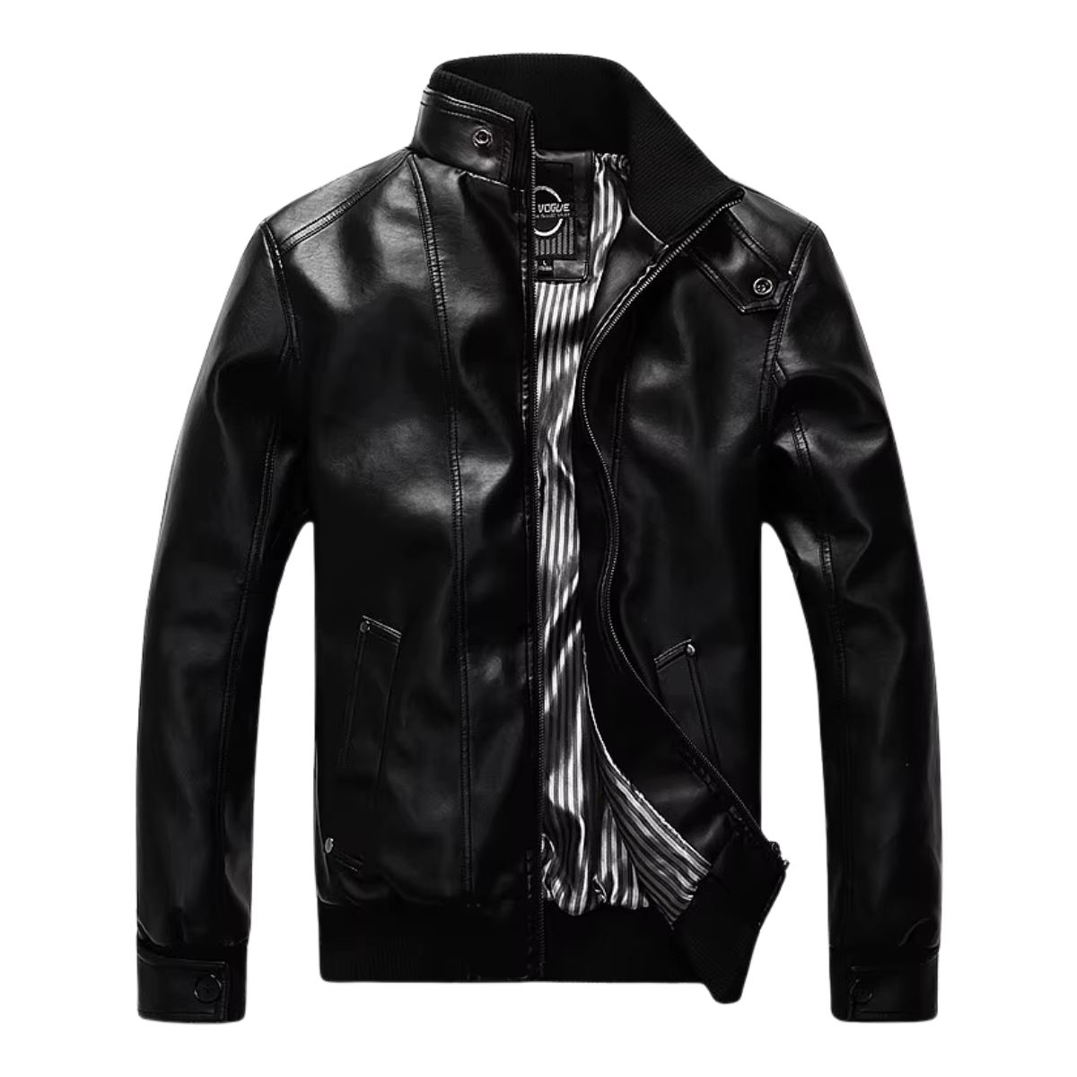 Jaqueta de Couro Masculina Slim