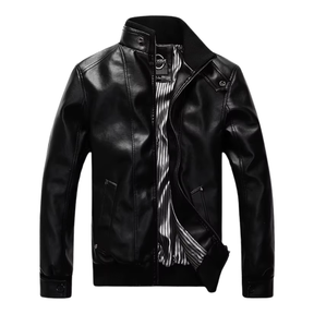 Jaqueta de Couro Masculina Slim
