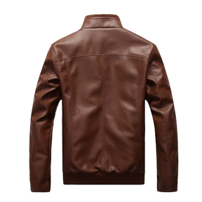 Jaqueta de Couro Masculina Slim