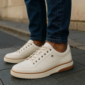 Tênis Masculino  Confortável De Couro