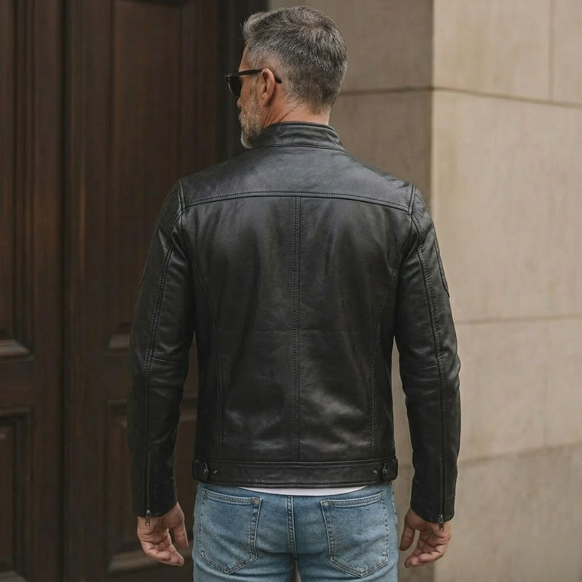 Jaqueta de Couro Legítimo Masculina