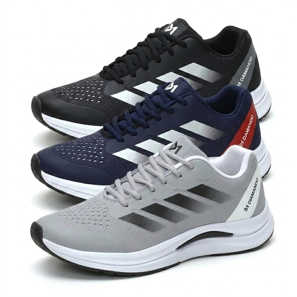 Kit 3 Tênis Ortopédico Masculino Esportivo Ultra Conforto