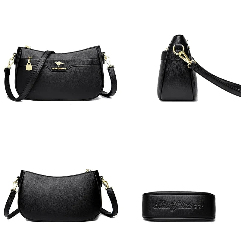 Bolsa de Couro Feminina Tranversal