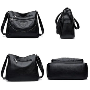 Bolsa de Couro Feminina Transversal