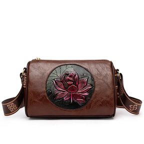 Bolsa De Couro Feminina Transversal Marrom 001