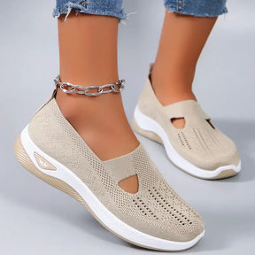 Tênis Ortopédico Feminino Para Caminhada Khaki / 34 028